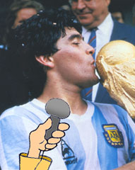 Piet met Maradona