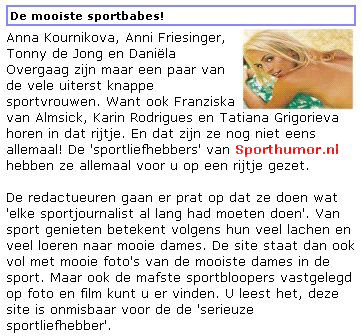 De mooiste sportbabes!